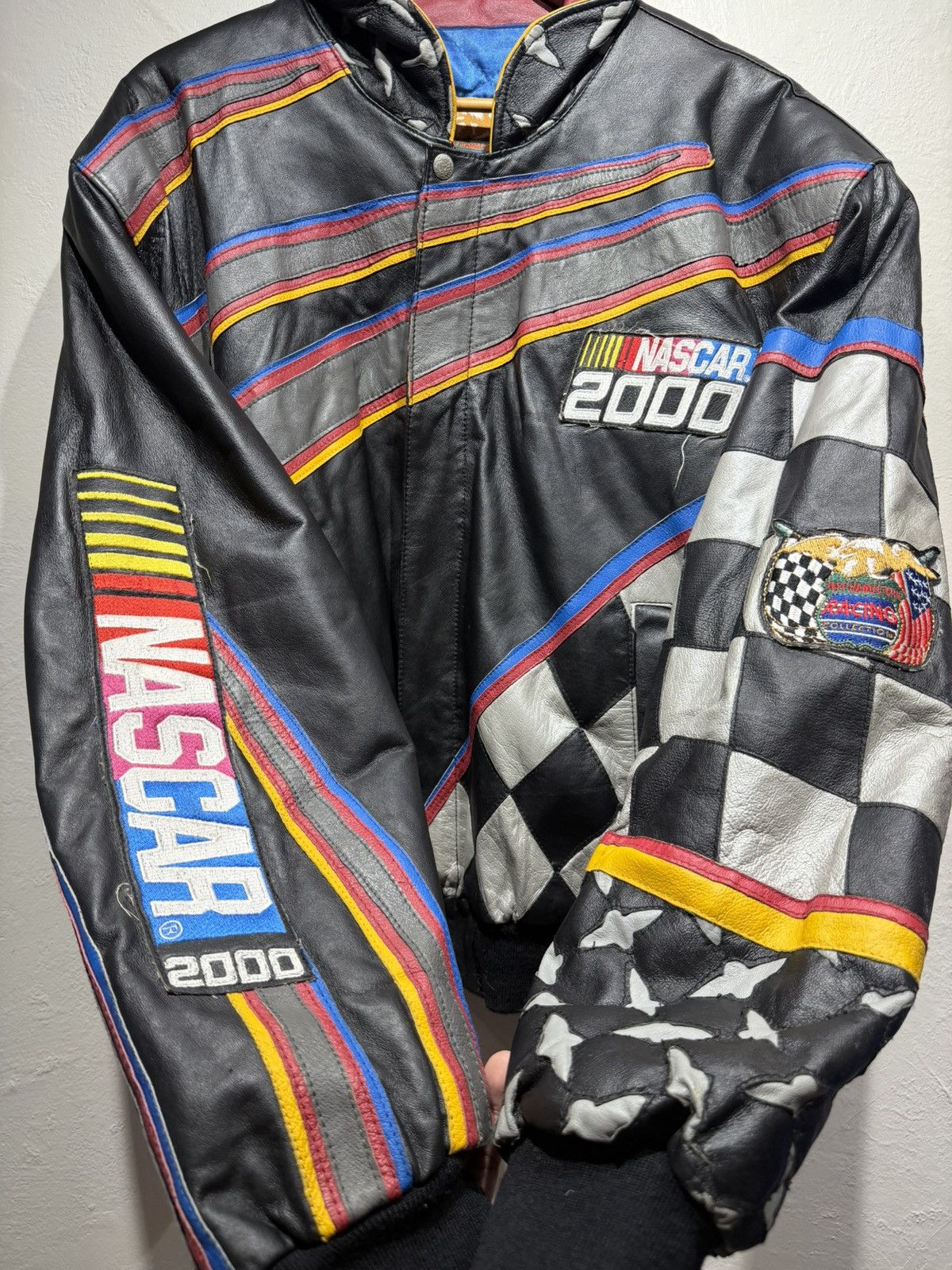Jeff Hamilton Vintage Jeff Hamilton Nascar Leather jacket Size US L / EU 52-54 / 3 - 18 Thumbnail