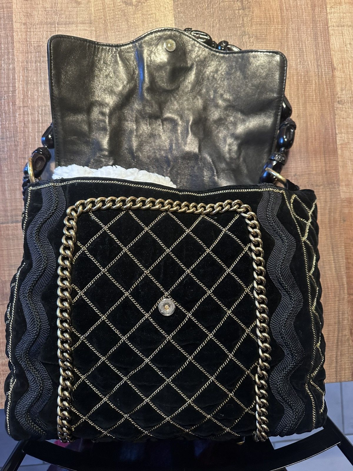 Yves Saint Laurent Velvet YSL bag Size ONE SIZE - 8 Thumbnail