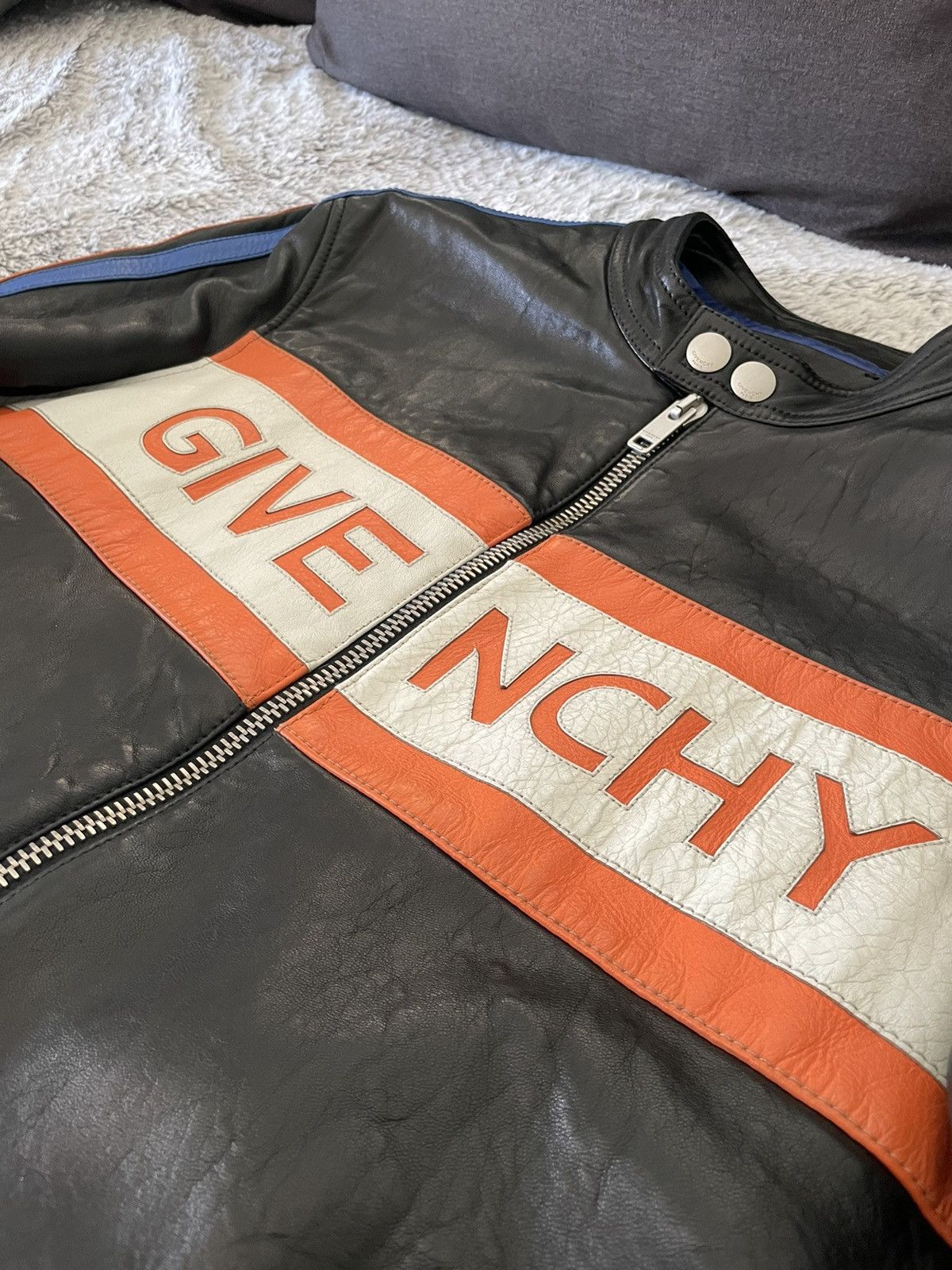 Givenchy Givenchy Logo Biker Moto Leather Jacket Size US M / EU 48-50 / 2 - 6 Thumbnail