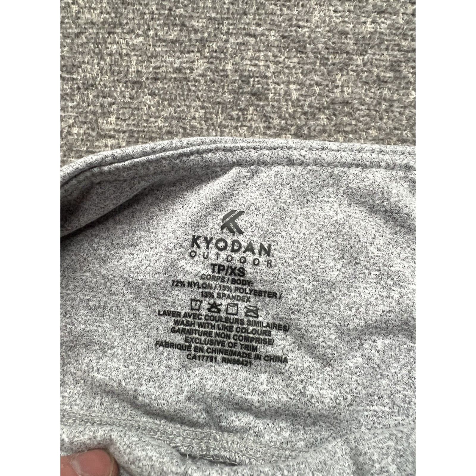Kyodan Kyodan Leggings Running Athletic Outdoors Gray Performance Pants Womens XS Size 26" / US 2 / IT 38 - 6 Thumbnail