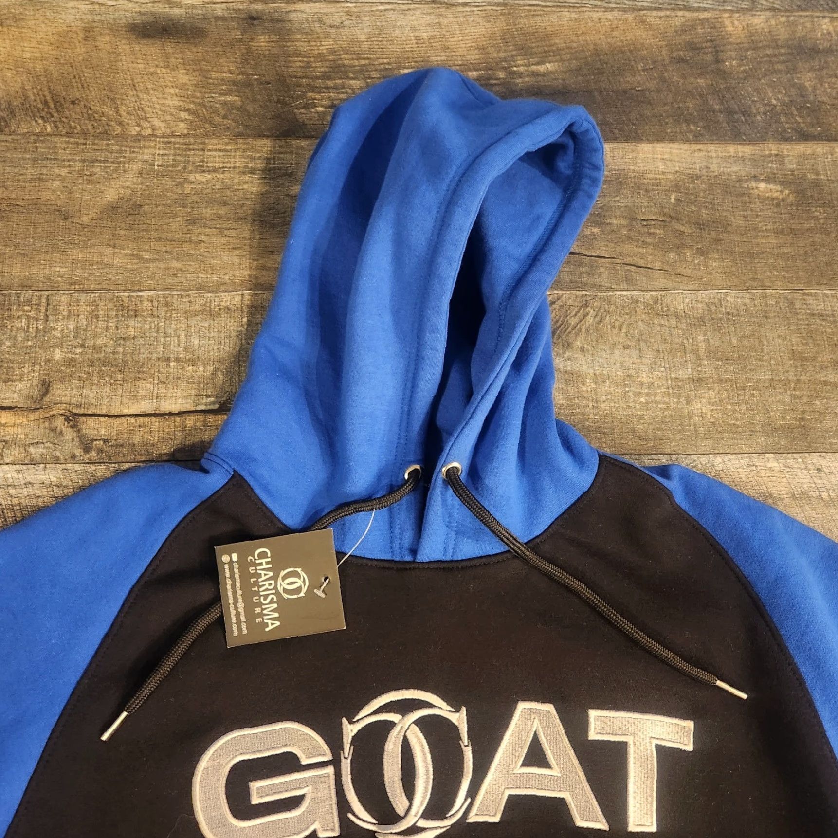 Vintage Charisma Culture Hoodie Mens 3XL Blue Embroidered Double Sided Hip Hop Size US XXL / EU 58 / 5 - 6 Thumbnail