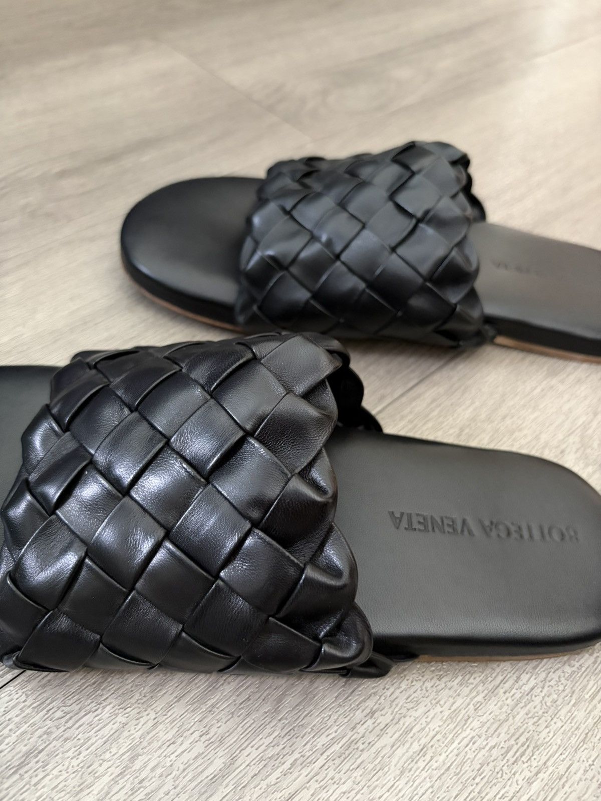 Bottega Veneta Increcciatto Nappa leather woven slides EU41/ US8 Size US 8 / EU 41 - 5 Thumbnail