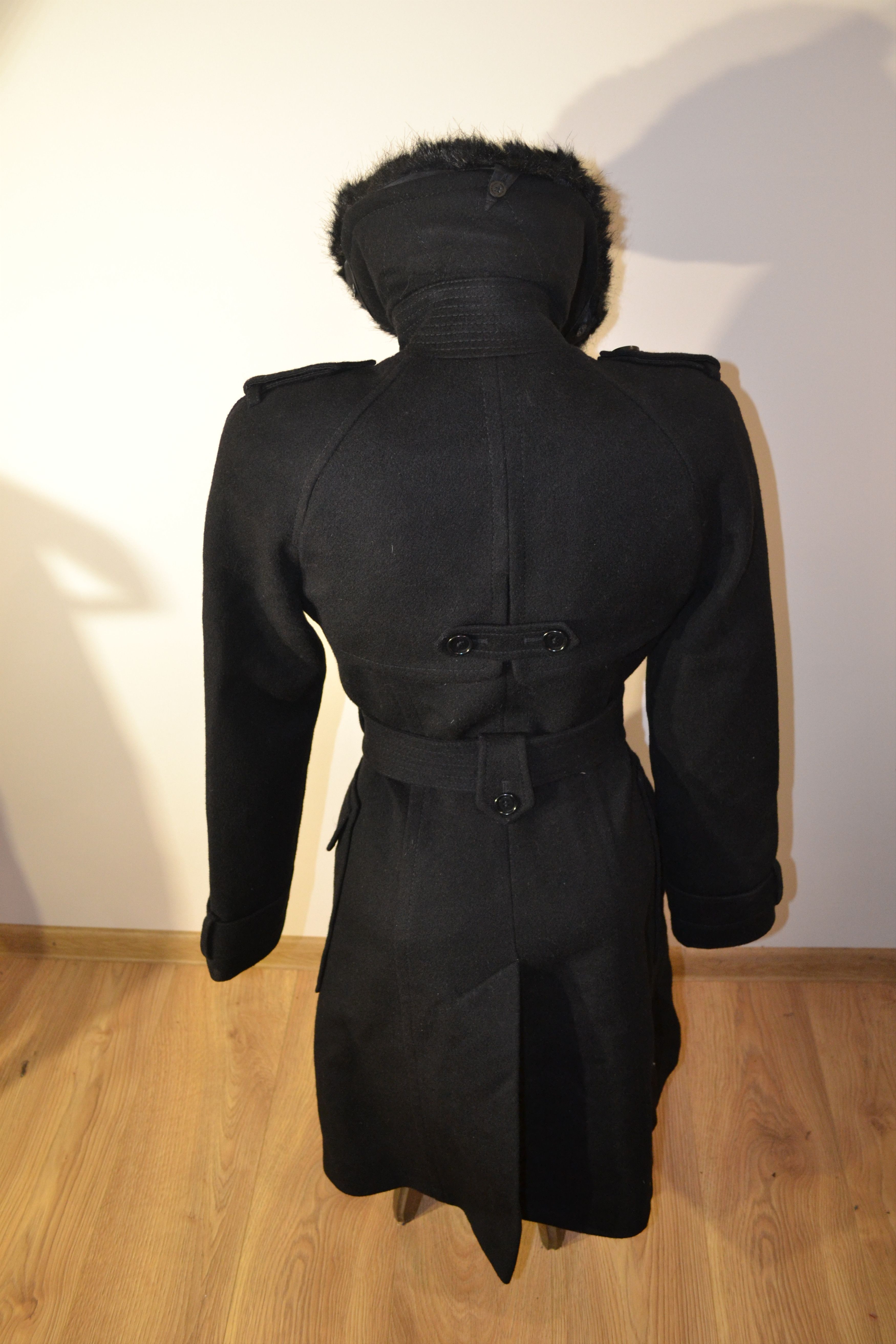 Karen Millen Karen Millen Black Wool Winter Coat - size S Size S / US 4 / IT 40 - 4 Thumbnail