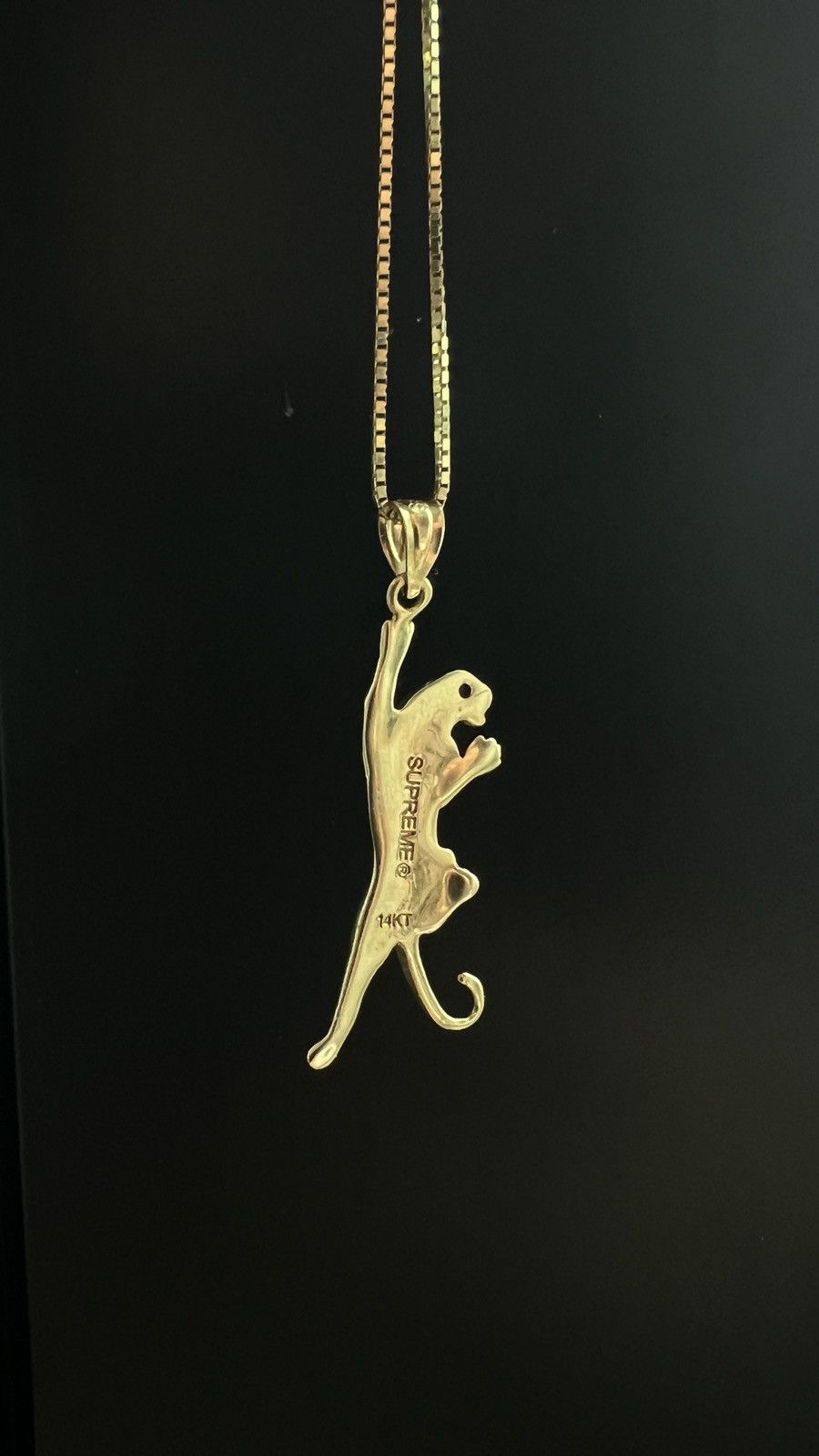 Supreme SUPREME 14K Gold PANTHER Necklace | Grailed