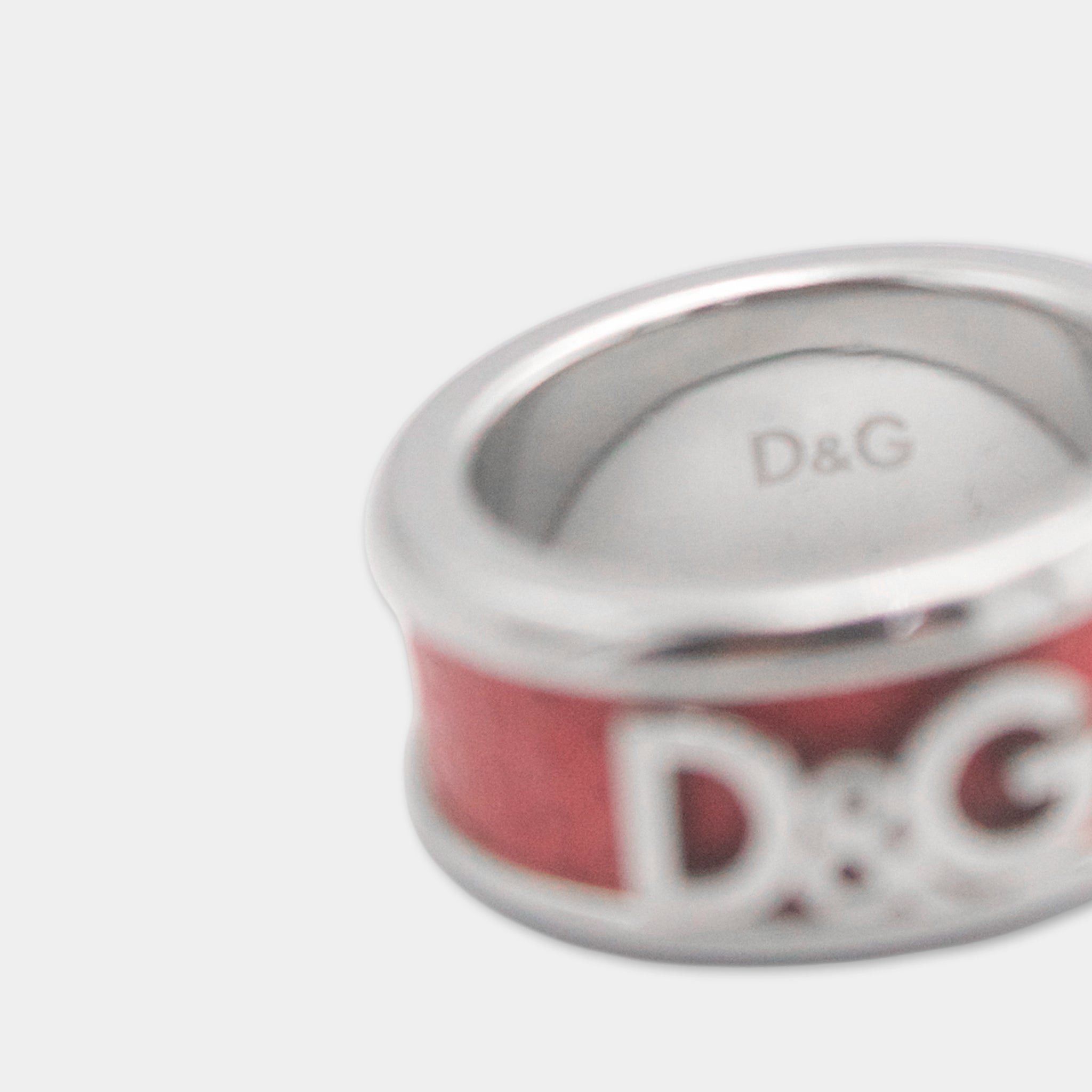 Dolce & Gabbana Dolce & Gabbana Leather Embossed Ring Size ONE SIZE - 3 Thumbnail