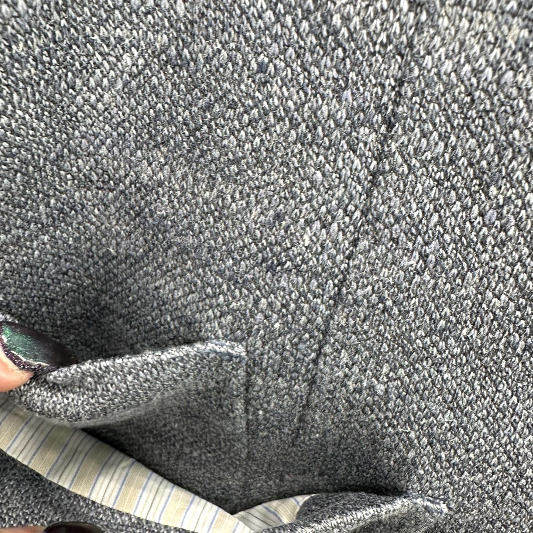 Vintage VINTAGE Flynt Blazer Mens 42 Long Gray Linen Nylon Unstructured Sport Coat Jacket Pockets Size 42R - 7 Thumbnail