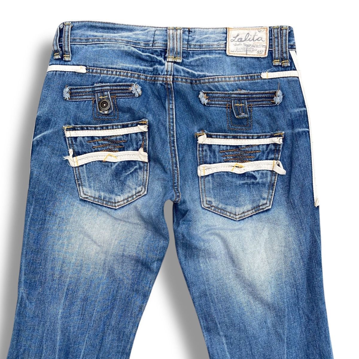 Hysteric Glamour 🇯🇵 YOSHITOMO NARA LOLITA WASHED DISTRESSED DENIM PANTS Size 32" / US 10 / IT 46 - 10 Thumbnail