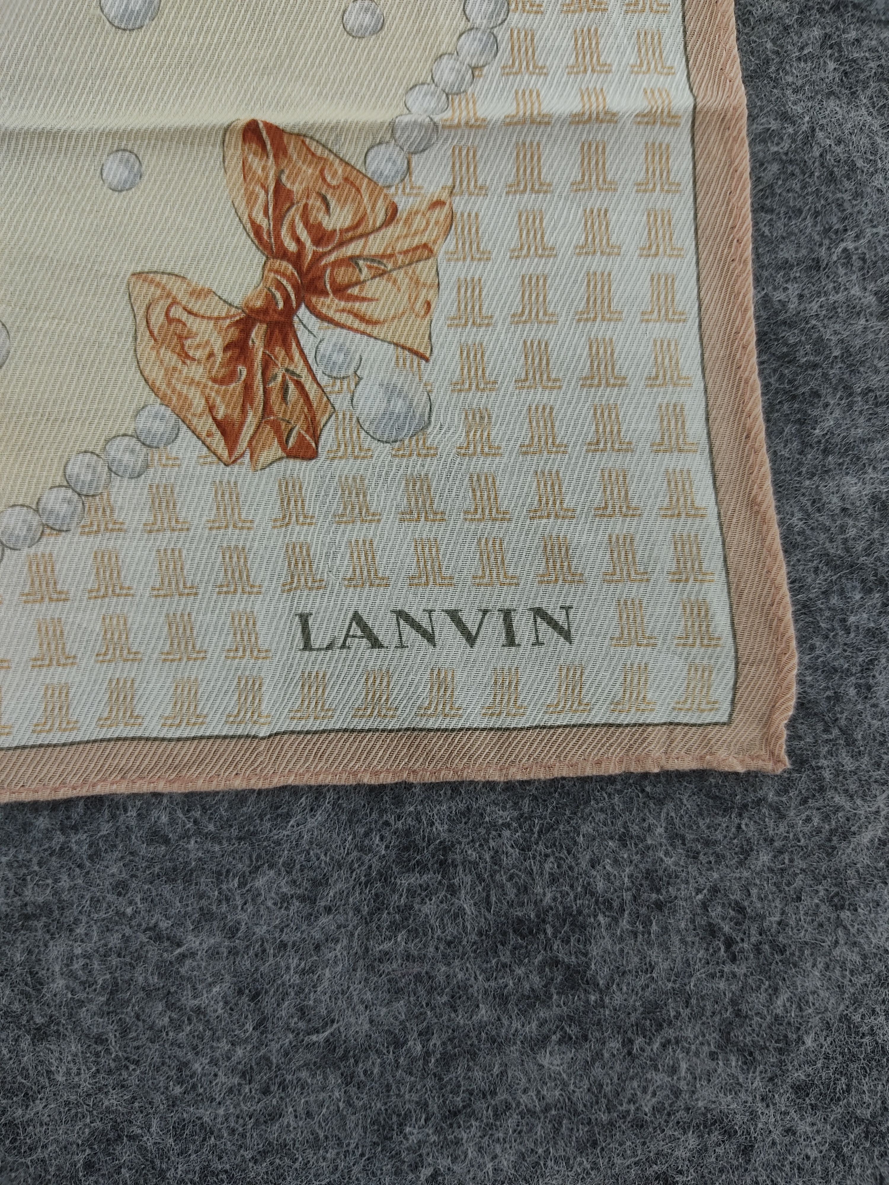 Lanvin × Vintage Vintage Lanvin Handkerchief Neckerchief Bandana H103A Size ONE SIZE - 3 Thumbnail