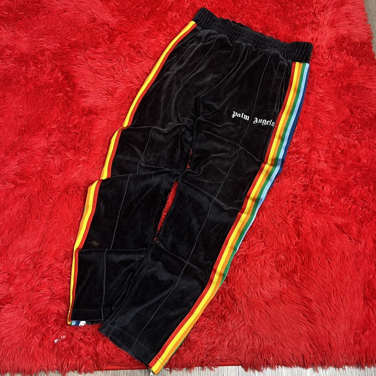 Palm Angels Palm Angels Rainbow Track Pants Black Size US 26 / EU 42 - 1 Thumbnail