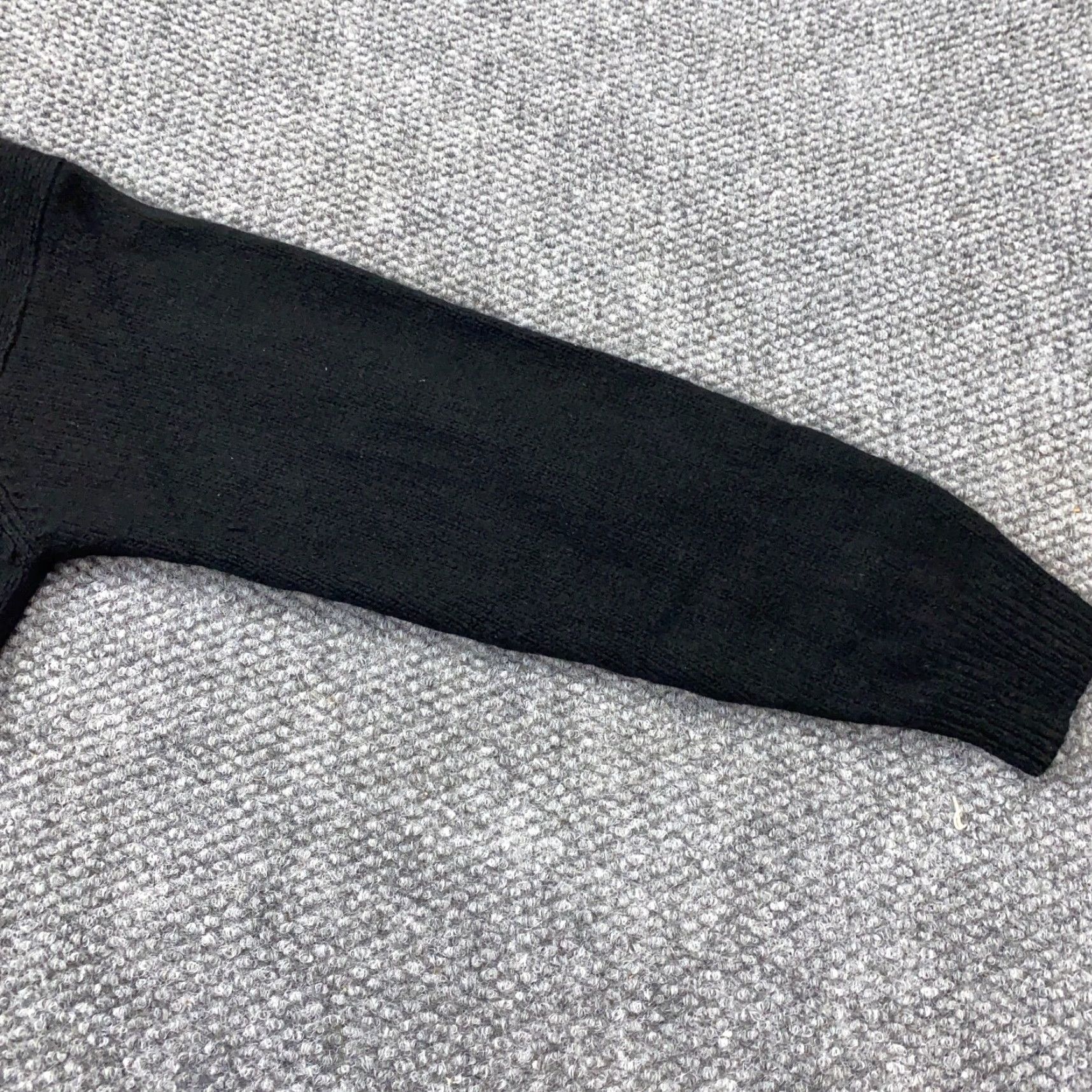 Vintage In Charge Women's Sweater S Black Angora Silk Lambswool Sequin Crew Neck Holiday Christmas Pullover Knit Womens Size S / US 4 / IT 40 - 5 Thumbnail
