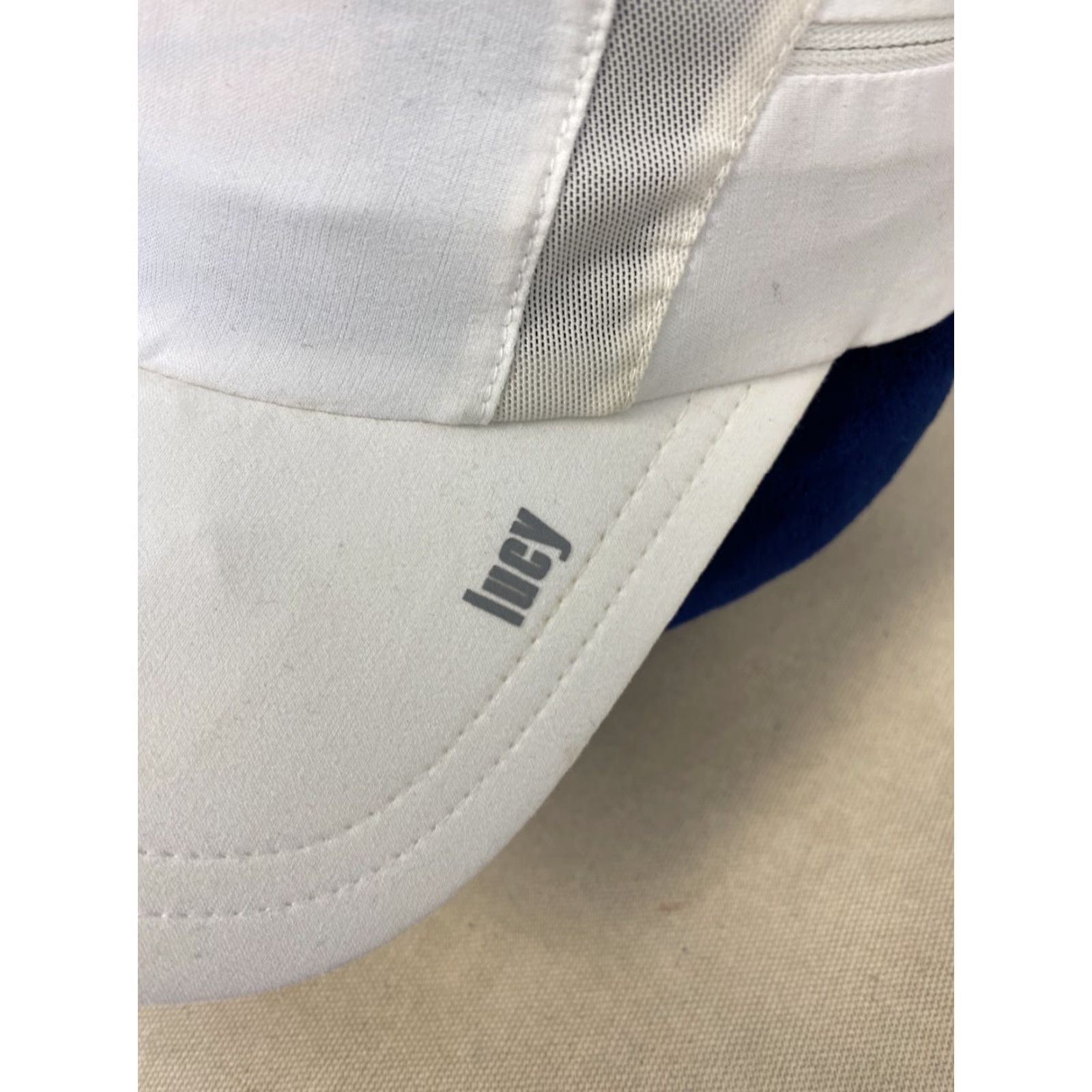 Vintage Lucy Baseball Cap Mens One Size White Adjustable Vented Logo 447 Super Light Spring Summer Baseball Cap Mens White Adjustable Vented Logo 447 Size ONE SIZE - 3 Thumbnail