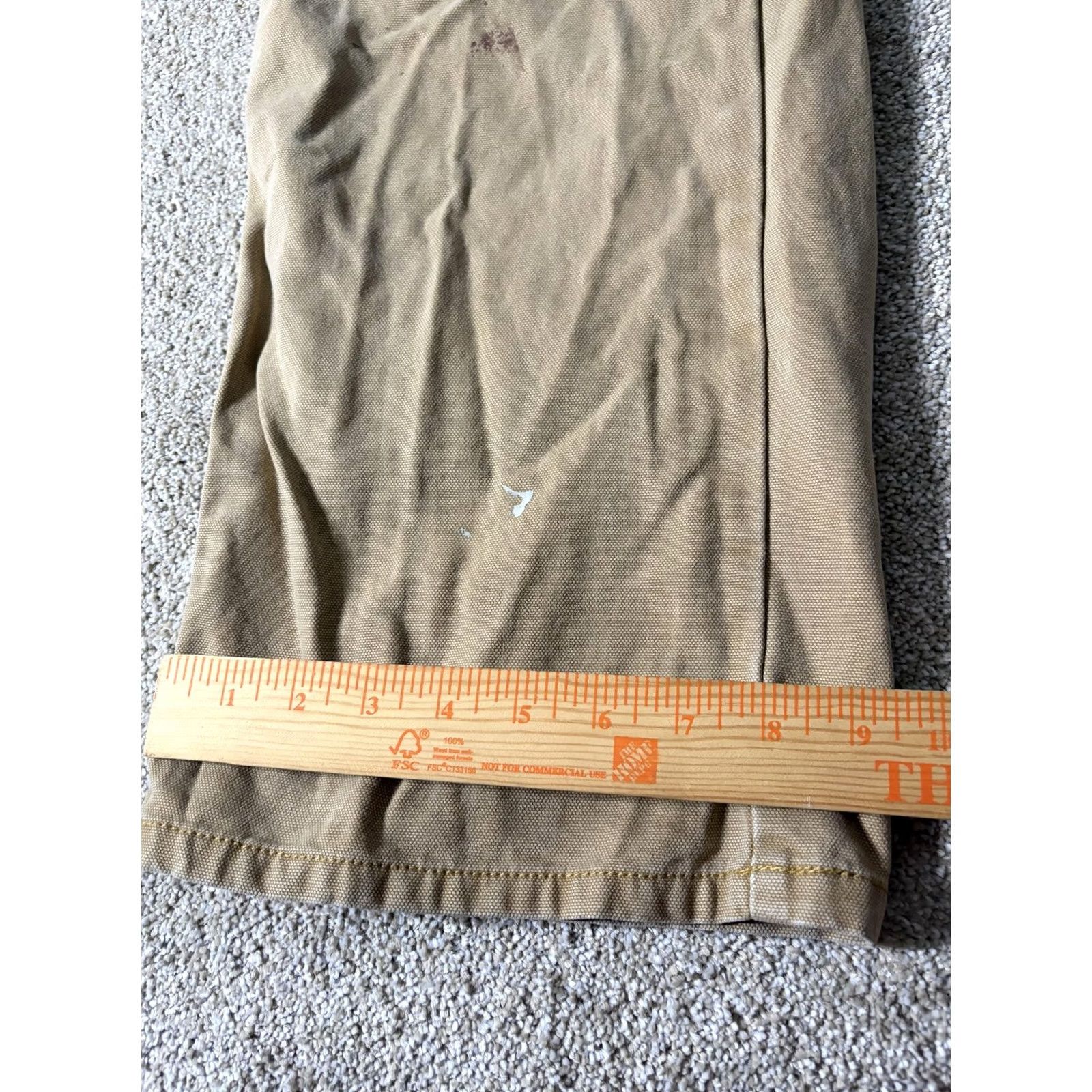 Vintage RK Brand Carpenter Pants Mens 42x32 Beige Canvas Relaxed Fit Utility Workwear Pants Size US 42 / EU 58 - 4 Thumbnail