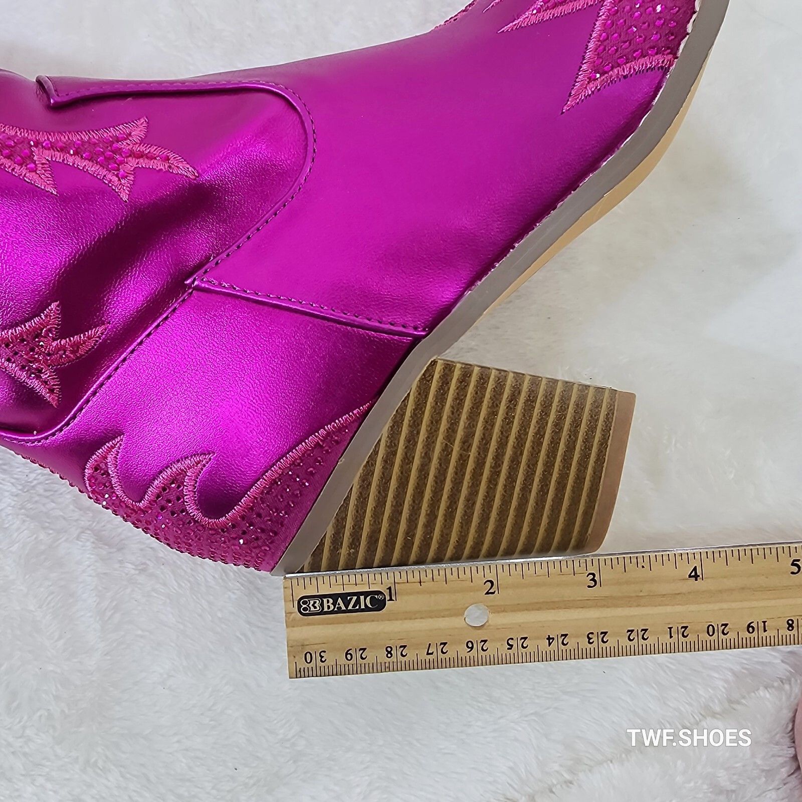 Other Flash Brush Metallic Matte Rhinestone Western Knee High Cowg Size US 10 / IT 40 - 6 Thumbnail