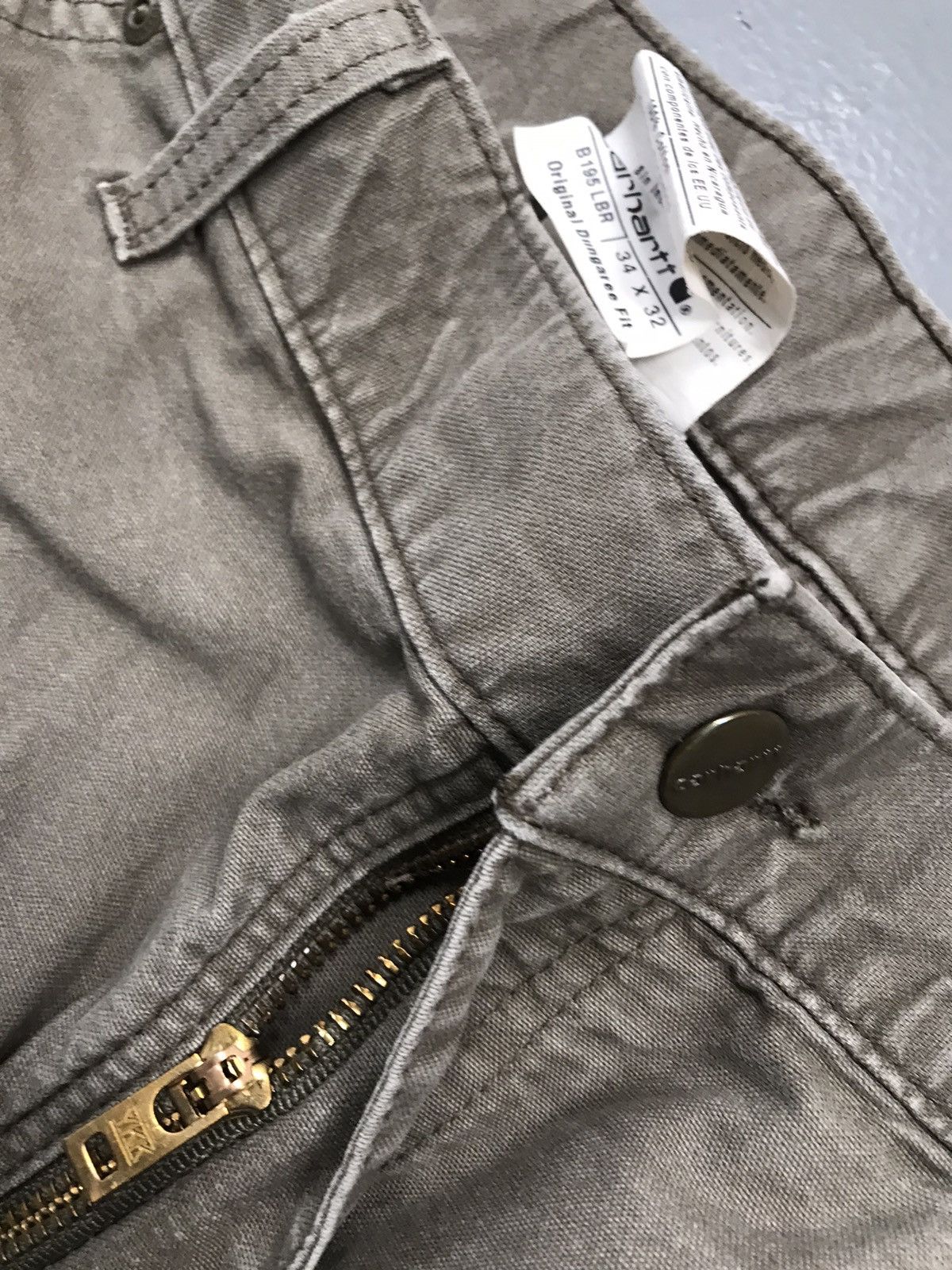 Carhartt × Vintage Vintage Carhartt B195 LBR double knee carpenter denim Size US 35 - 5 Thumbnail