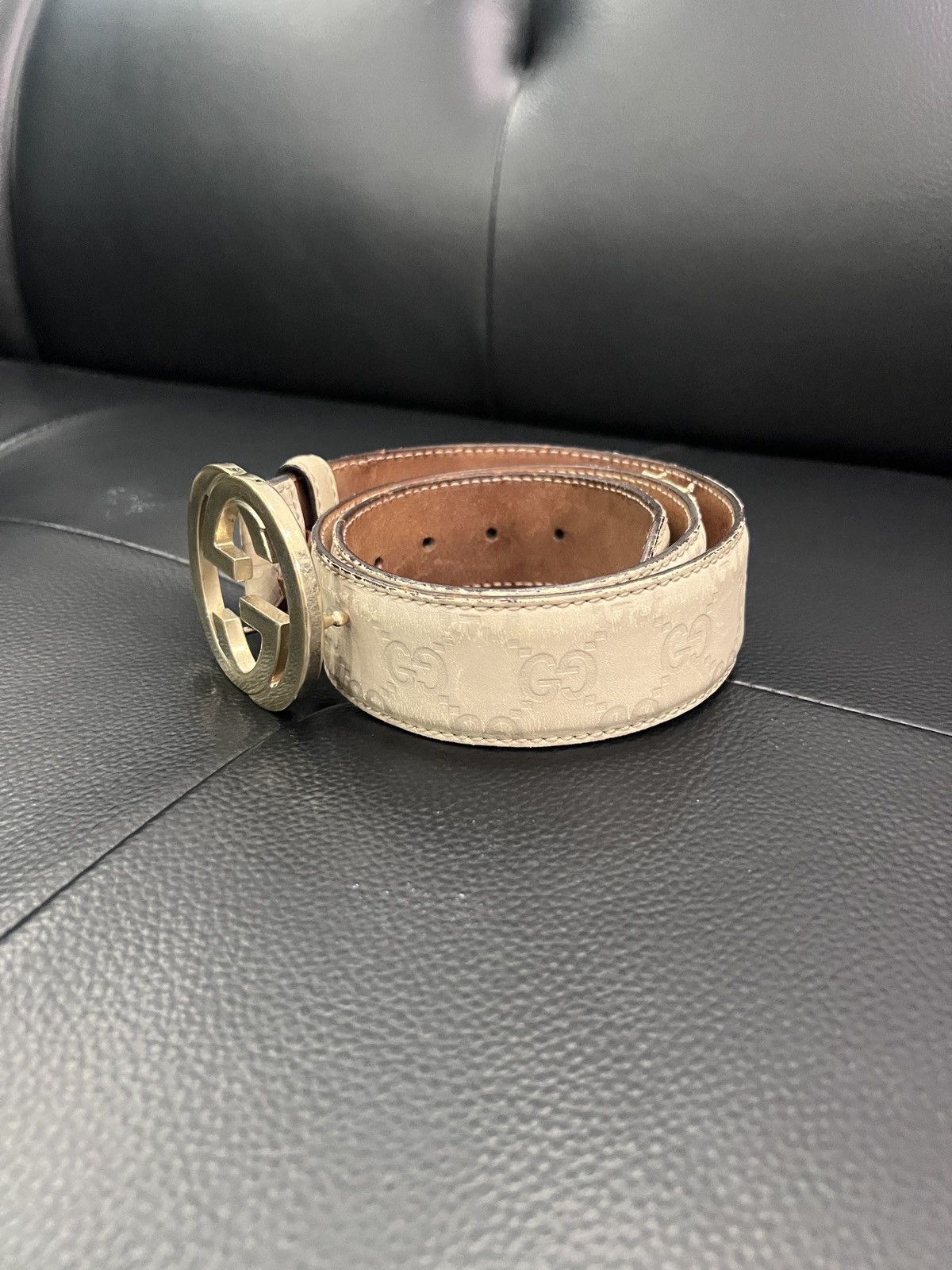 Gucci Gucci Double G Embossed Monogram Belt Size ONE SIZE - 5 Thumbnail