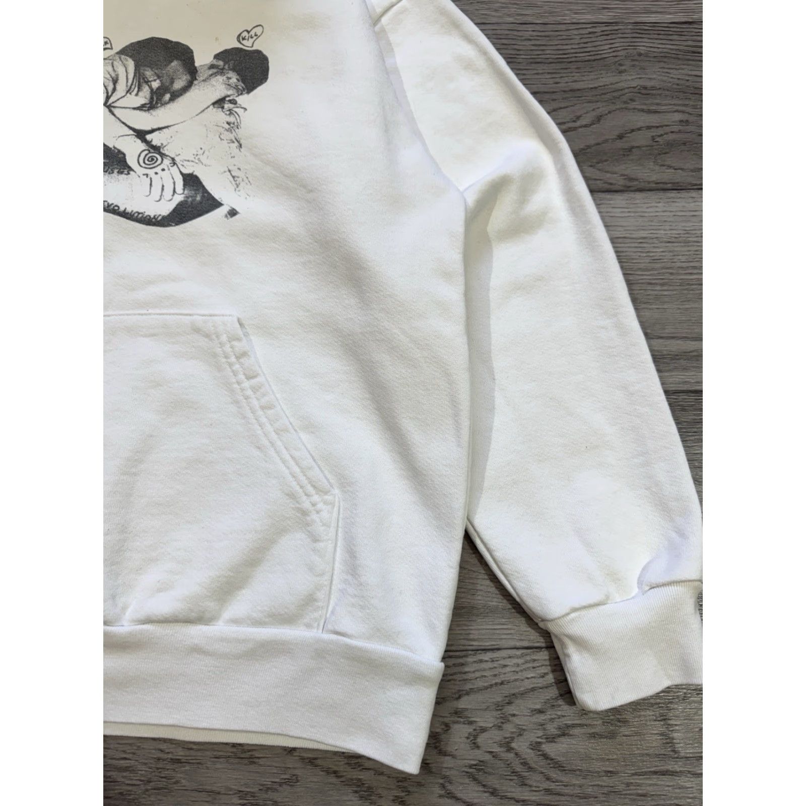 Midnight Studios Midnight Studios x Courtney Love SHANE GONZALES White Hoodie M (Size 2) Mens Pullover Modern Streetwear White Hoodie Size US M / EU 48-50 / 2 - 4 Thumbnail