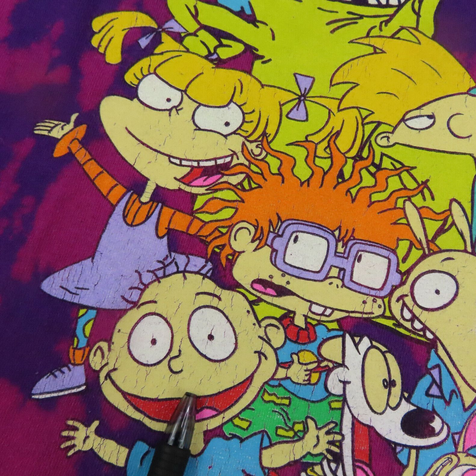 Nickelodeon Nickelodeon Shirt Adult Large Purple Tie Dye Rugrats Hey ...