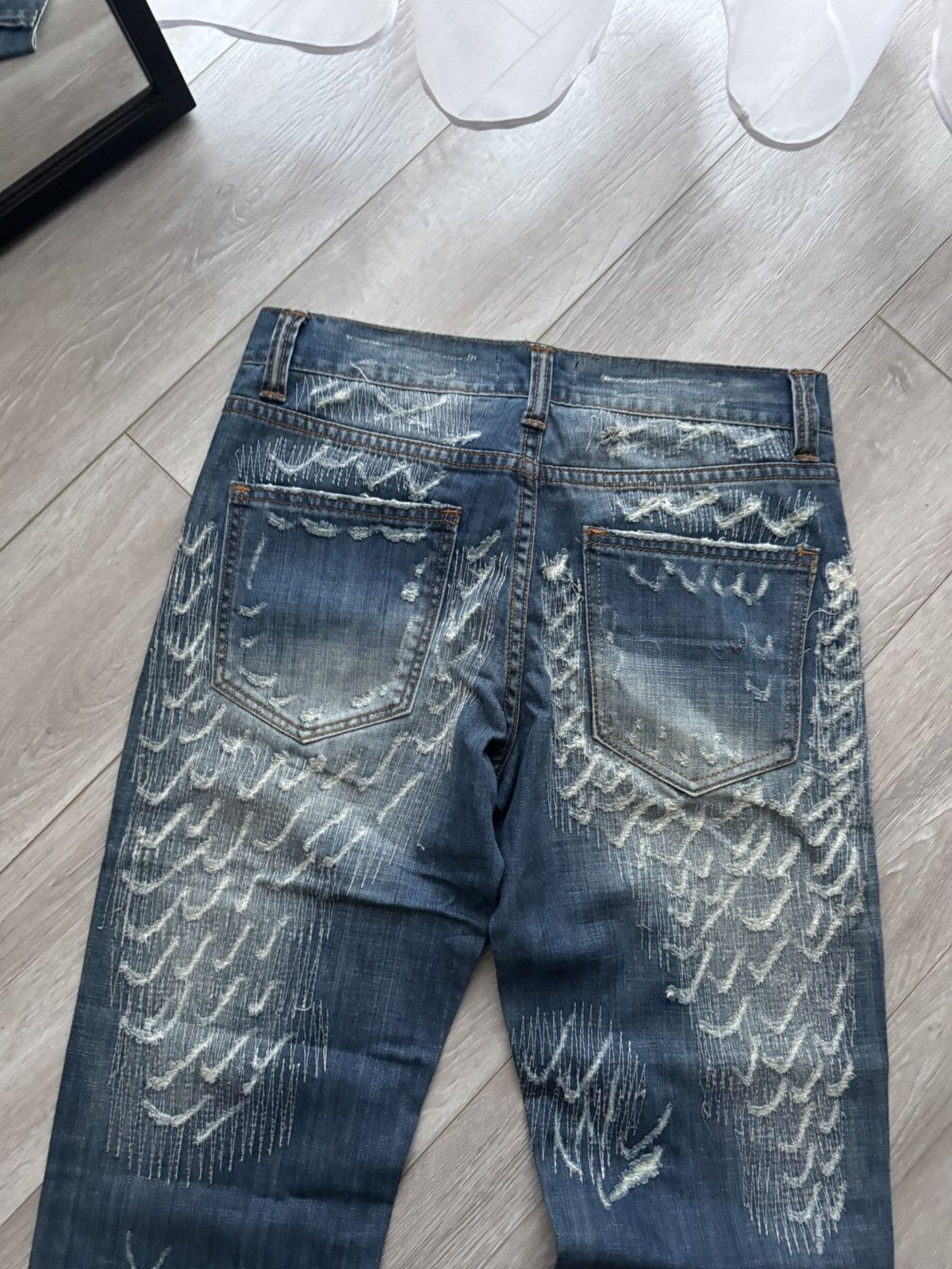 Dolce & Gabbana Rare Vintage D&G Distressed Paint Splatter Jeans Size US 30 / EU 46 - 11 Thumbnail