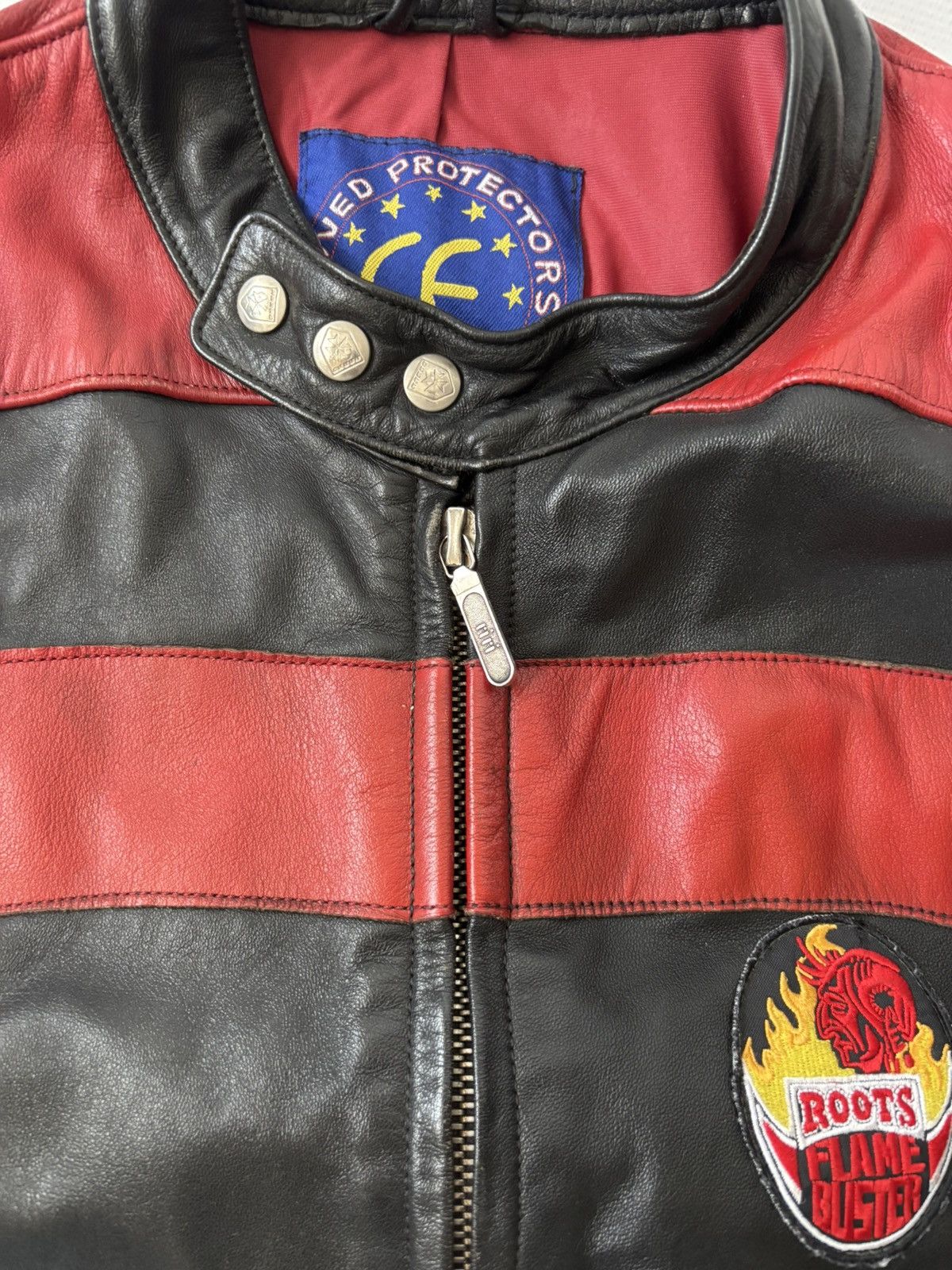 Vintage Vintage Roots Flame Buster Racing leather jacket Size US XL / EU 56 / 4 - 9 Thumbnail