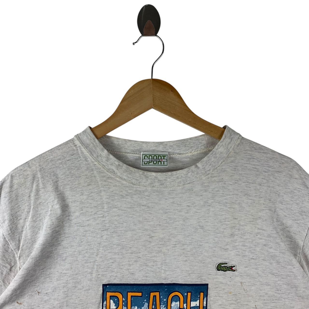 Lacoste × Vintage Vintage LACOSTE beach grey tee Size US L / EU 52-54 / 3 - 2 Thumbnail