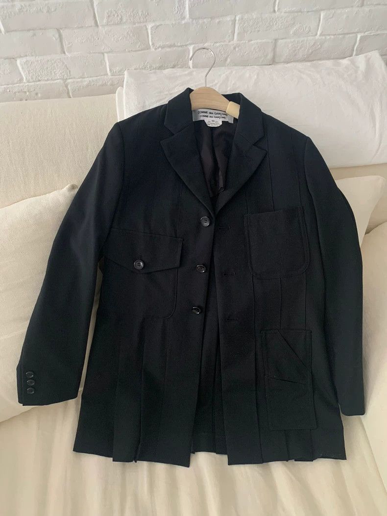 Comme des Garcons Comme des Garcons Pleated black coat Size XS / US 0-2 / IT 36-38 - 2 Thumbnail
