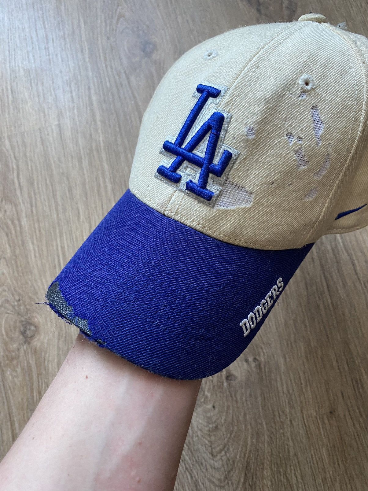 47 Brand × MLB × Vintage Vintage Nike LA dodgers Y2K distressed wool cap Nike team Size ONE SIZE - 3 Thumbnail
