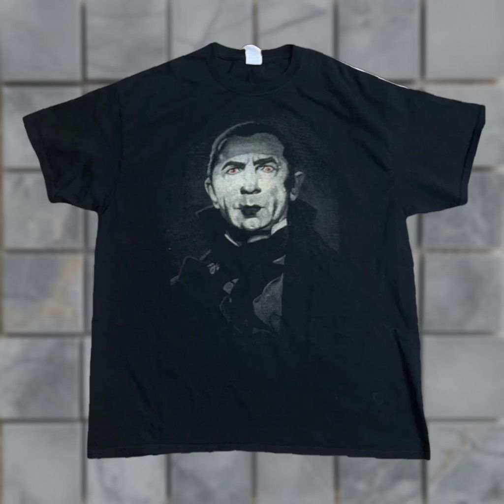 Vintage VINTAGE Dracula Horror Movie T-Shirt Bela Lugosi Graphic Black Tee XL Mens 90s Horror Movie Vampire Graphic Print Tee Size US XL / EU 56 / 4 - 1 Thumbnail