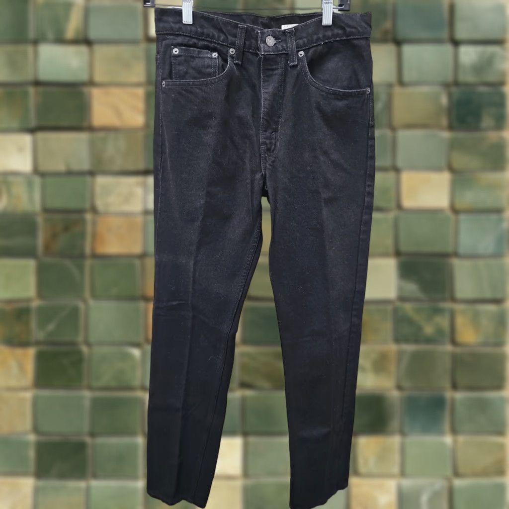 Levi's VINTAGE Levi's 505 Jeans Mens 31x34 Black Regular Straight Leg Denim Size US 31 - 1 Thumbnail