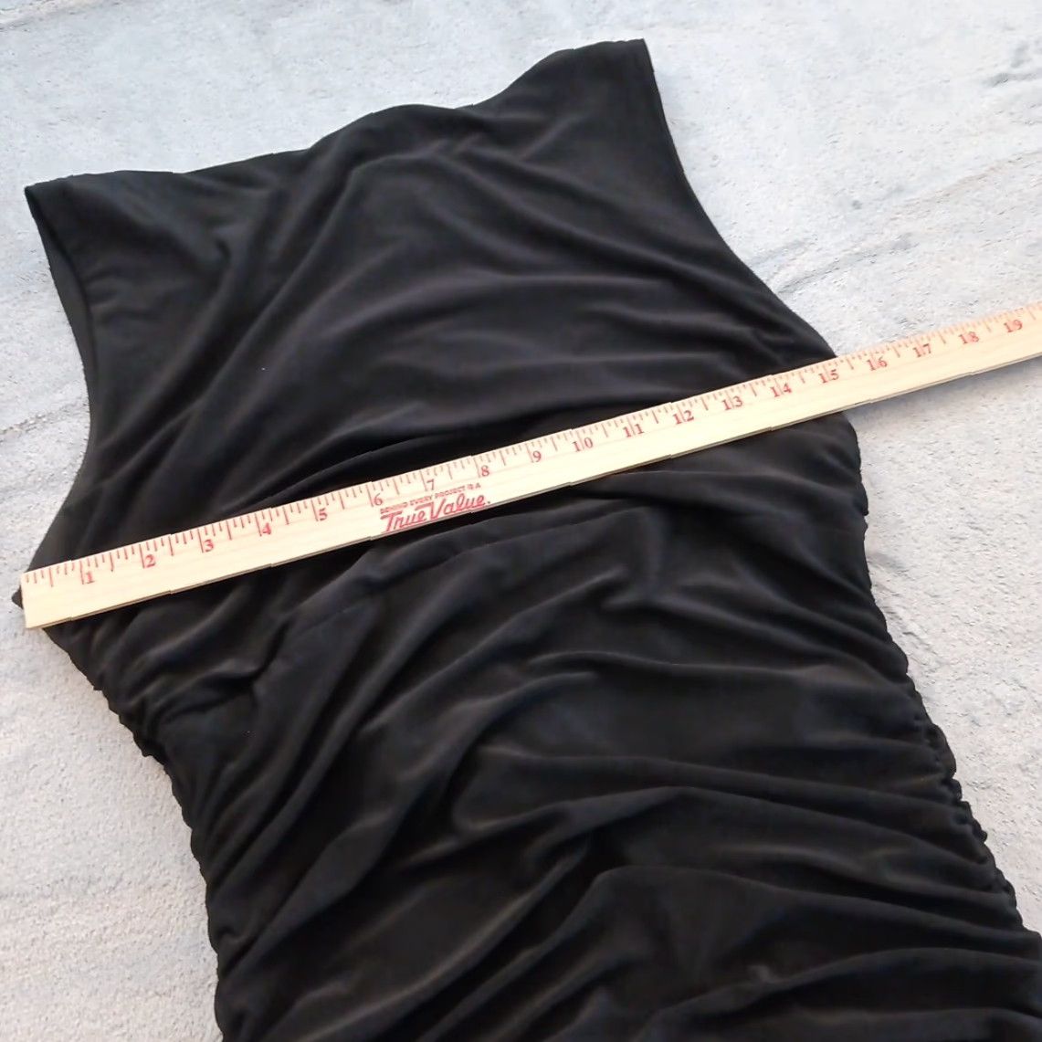 Ralph Lauren Lauren Ralph Lauren Dress Midi Black Sleeveless Ruched Bodycon Size 10 Pullover Lined Stretch Women Womens Size L / US 10 / IT 46 - 7 Thumbnail