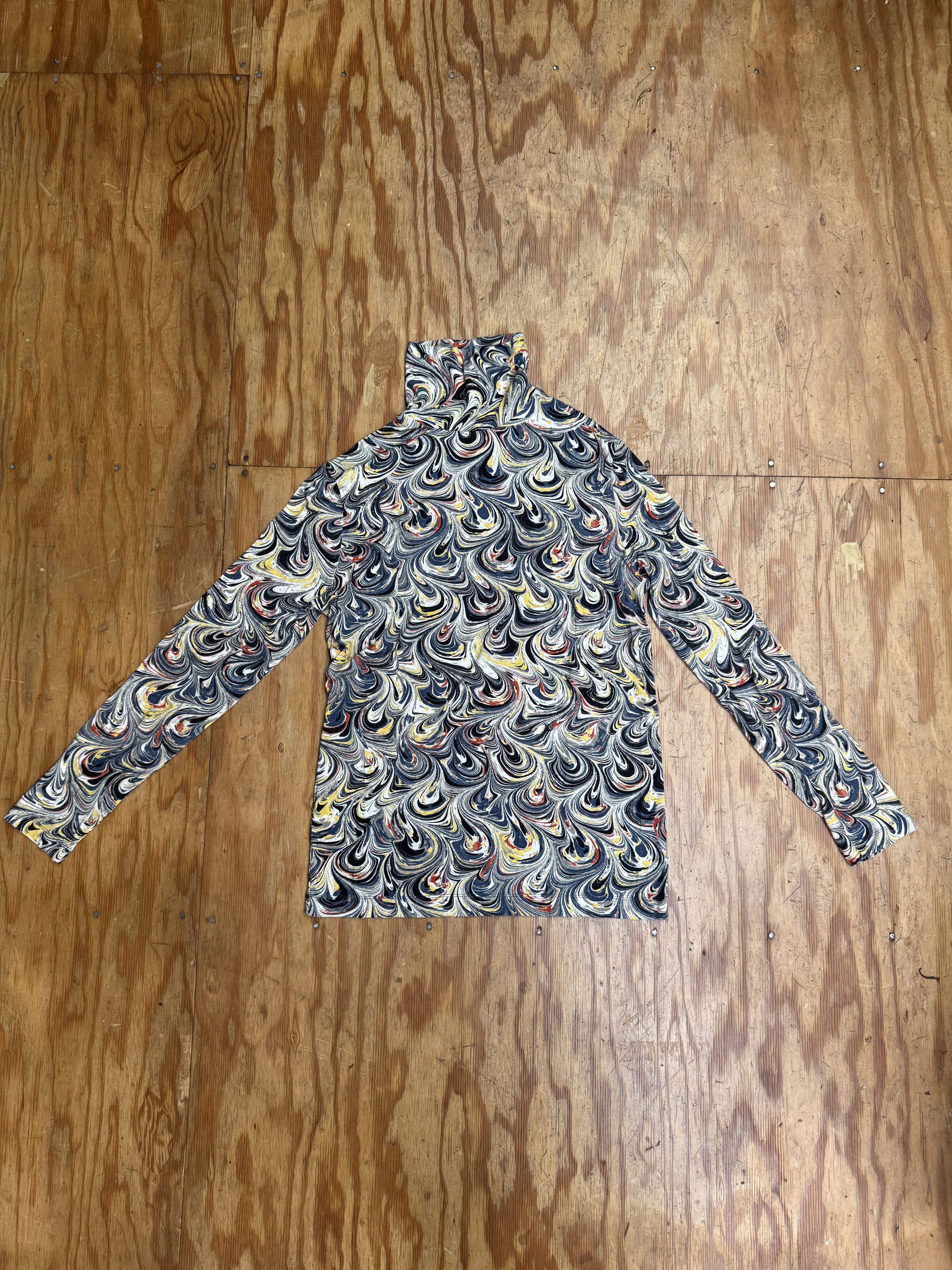 Dries Van Noten Dries Van Noten turtleneck multi-color marble print Size US L / EU 52-54 / 3 - 2 Thumbnail