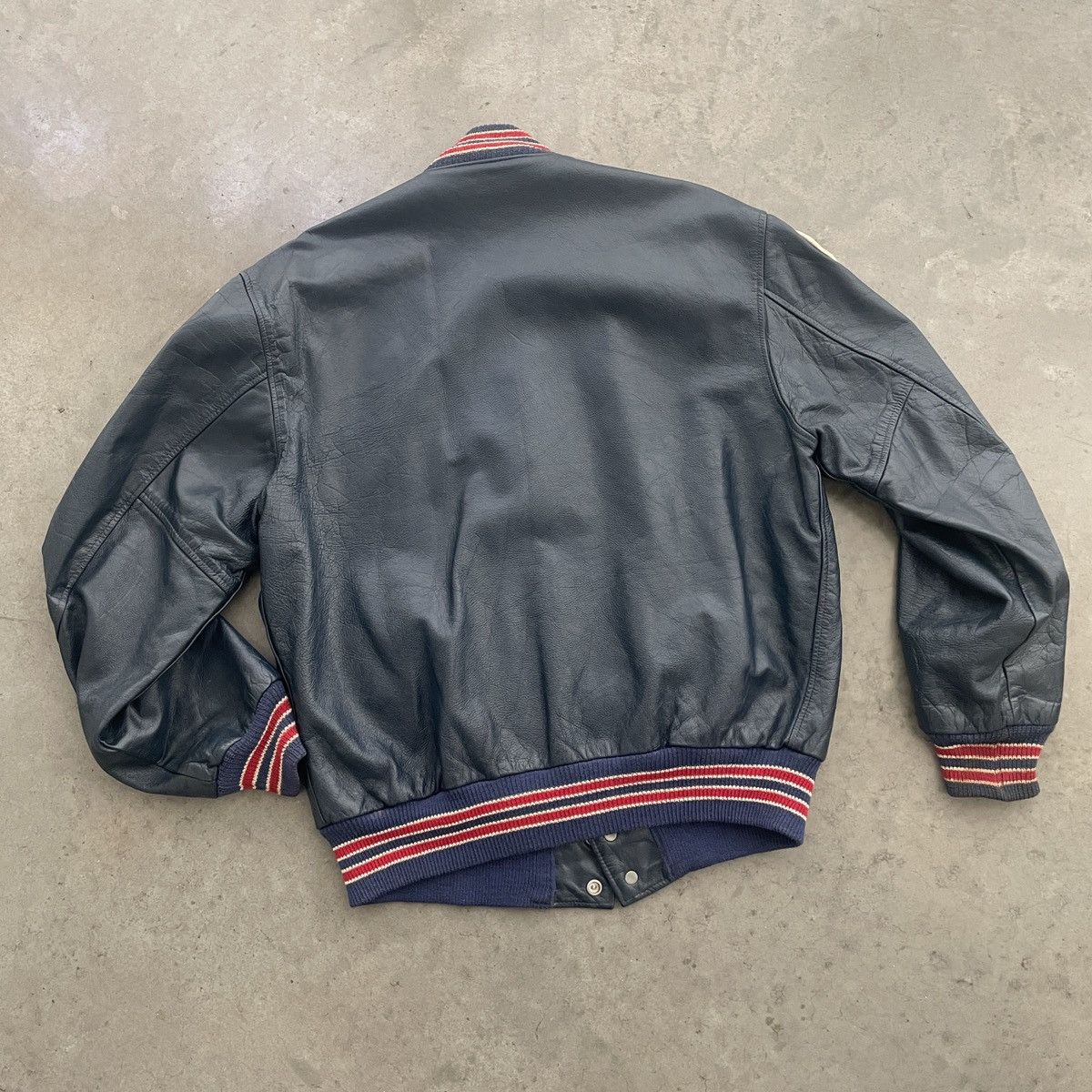 Vintage Vintage Butwin Leather Varsity Jacket Size US L / EU 52-54 / 3 - 7 Thumbnail