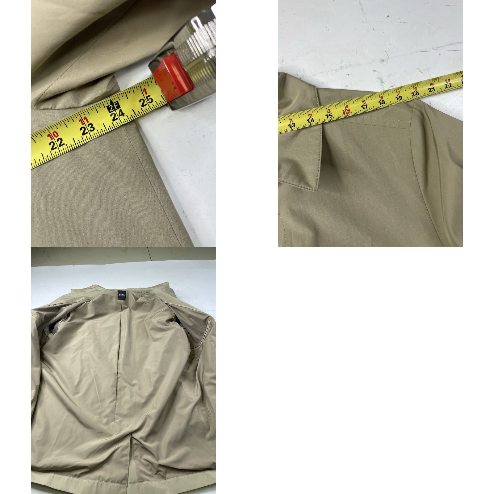 Hugo Boss VINTAGE Hugo Boss Trench Coat Jacket 40R Men Beige Cotton Blend Car Theme Buttons 40 Mens Size US XXS / EU 40 - 8 Thumbnail