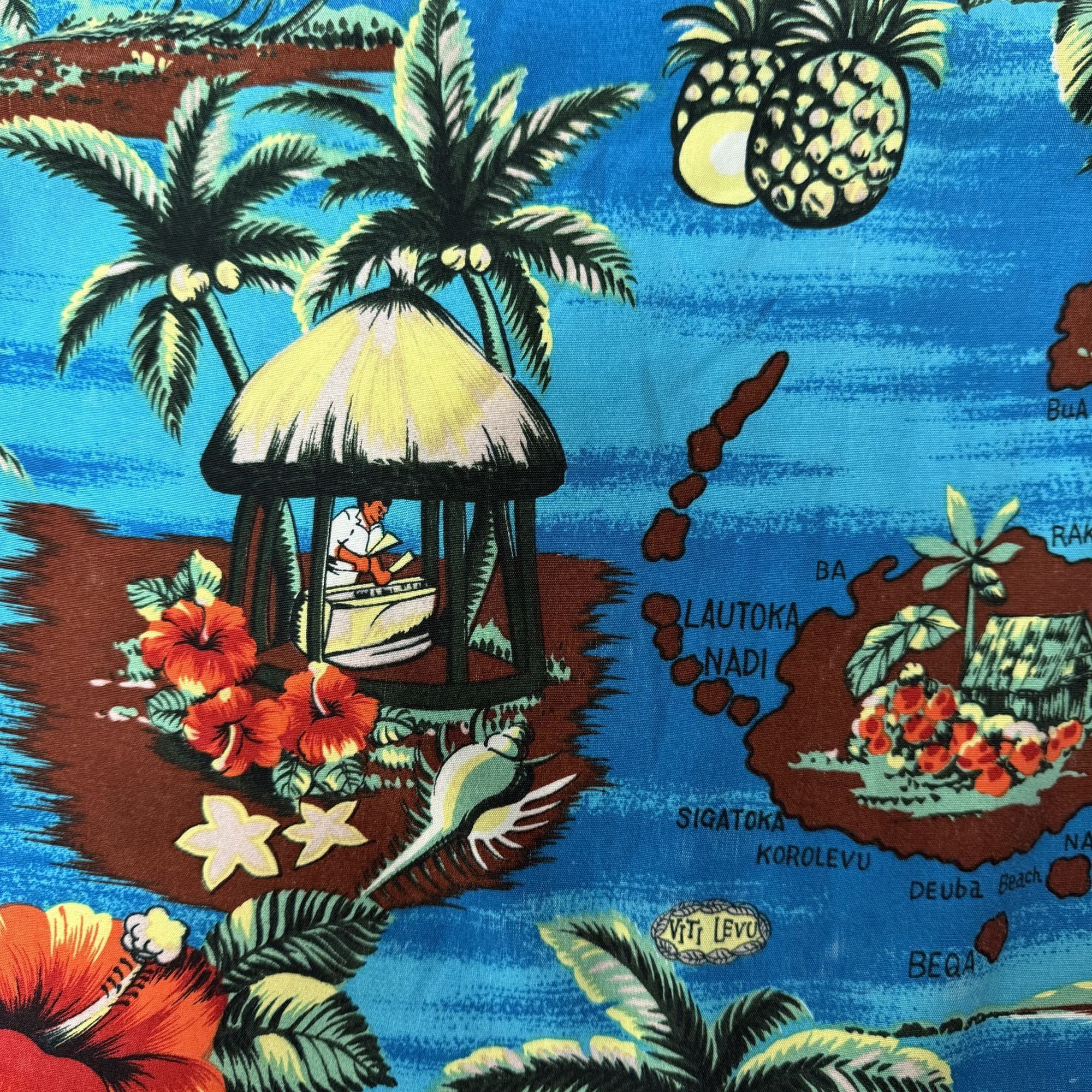 Other 2 pc LOT Vtg Wedding FIGHTING SAVAGES Floral Hawaiian Shirts Size US S / EU 44-46 / 1 - 17 Thumbnail