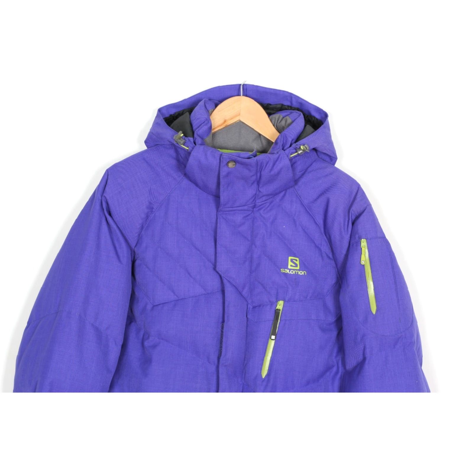 Salomon Salomon Hooded Down Ski Jacket Men S MJ6436 - Purple, Regular, Zip, Insulated, All Seasons, Skiing, Jacket Size US S / EU 44-46 / 1 - 3 Thumbnail