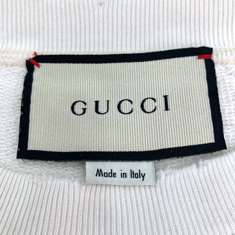 Gucci Gucci Beige letter print round-neck destruction style cotto Size US S / EU 44-46 / 1 - 6 Thumbnail