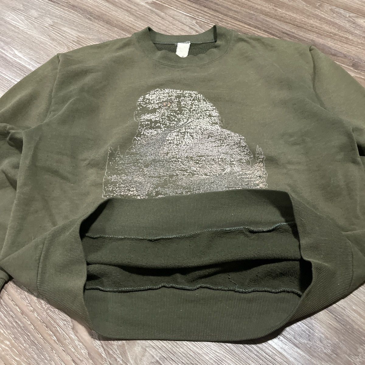 Japanese Brand × Vintage Vintage 90s Eagles Army Green Sweater Size US S / EU 44-46 / 1 - 3 Thumbnail