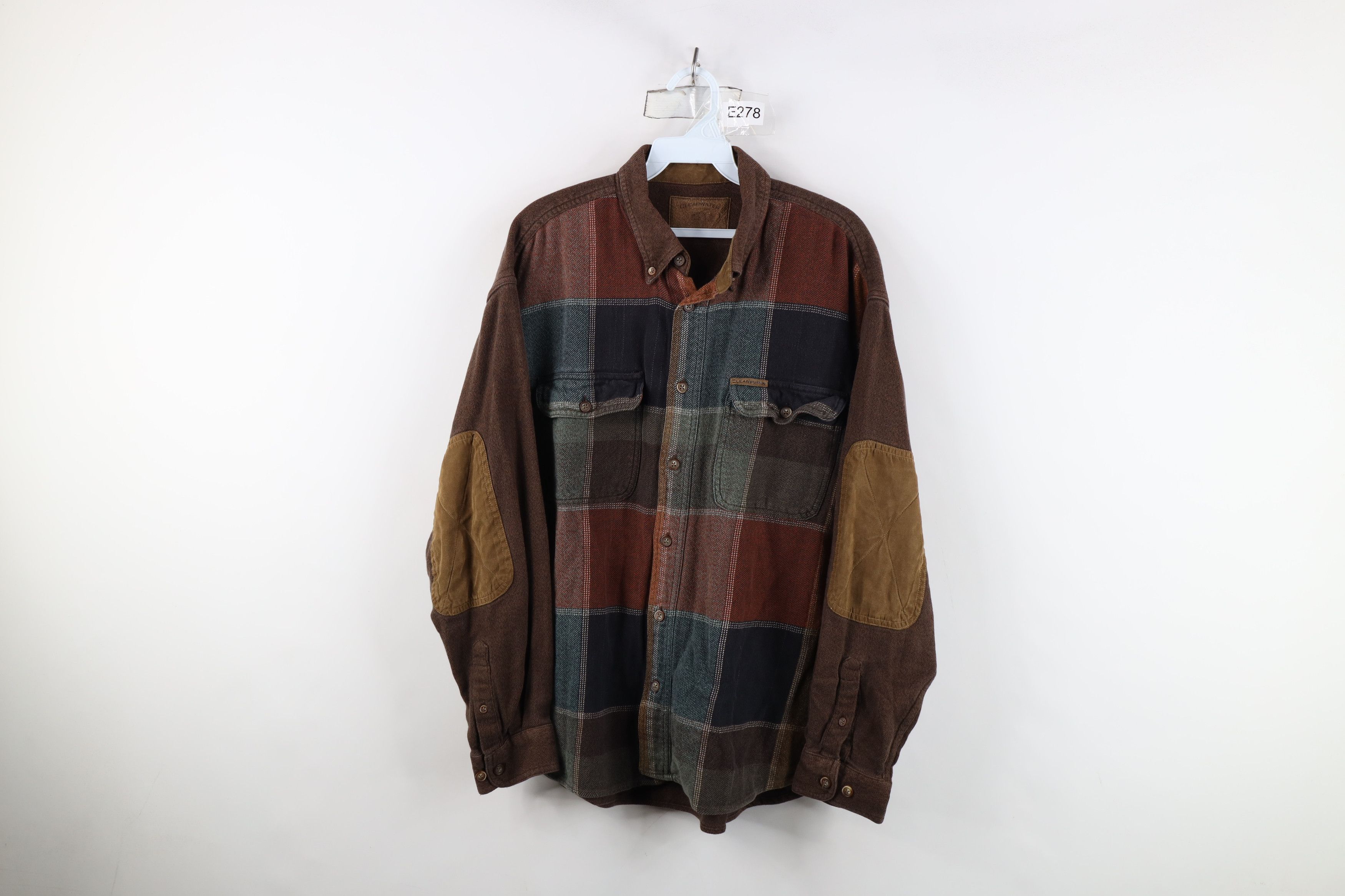 Vintage Vintage 90s Streetwear Checkered Elbow Patch Button Shirt Size US XL / EU 56 / 4 - 1 Thumbnail