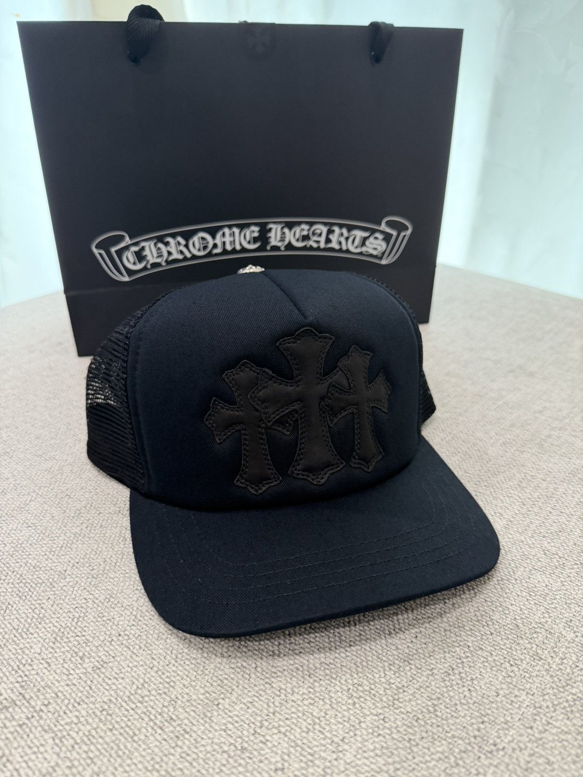 Chrome Hearts Black Cemetery Hat