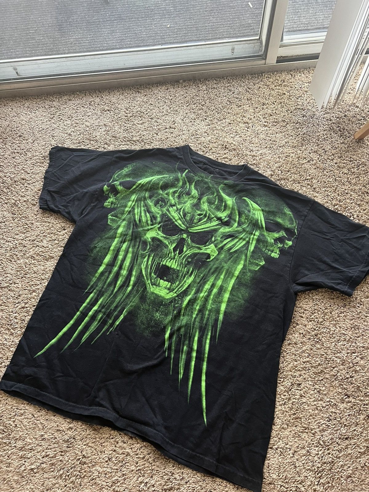 Japanese Brand × Vintage Vintage Skull Overprint t shirt band tour merch Ghost Size US L / EU 52-54 / 3 - 1 Thumbnail