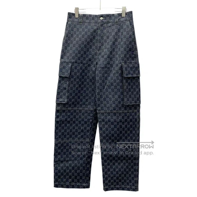 Gucci Gucci Dark blue logo jacquard full print cotton casual wor Size US 28 / EU 44 - 1 Thumbnail