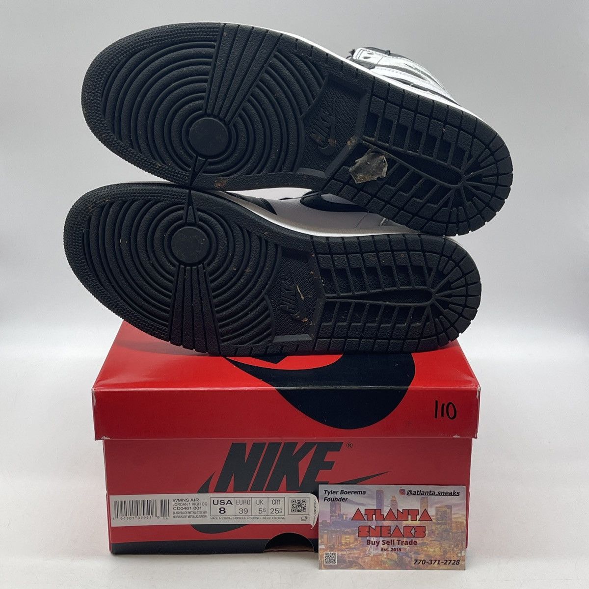 Jordan Brand Air Jordan 1 high silver toe Size US 8 / EU 41 - 7 Thumbnail