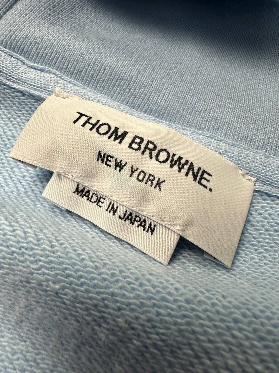 Thom Browne THOM BROWNE New York Light Blue Zip Up Hoodie Size US S / EU 44-46 / 1 - 8 Thumbnail