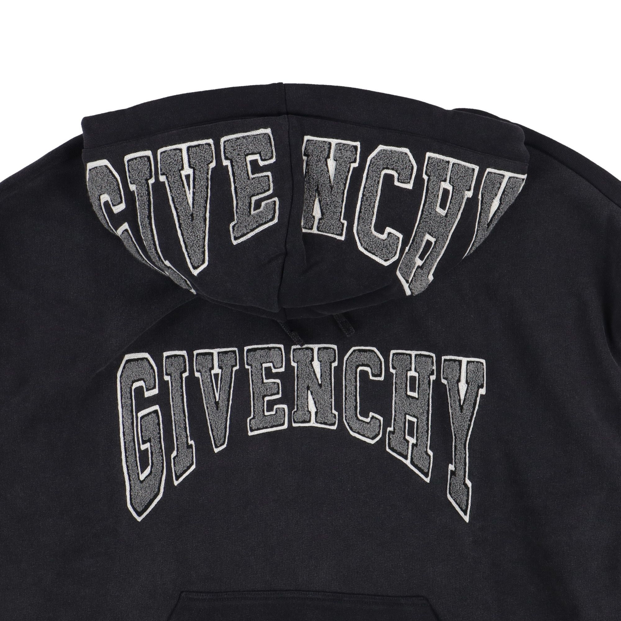 Givenchy Washed Black Embroidered College Logo Hoodie Size US XL / EU 56 / 4 - 6 Thumbnail