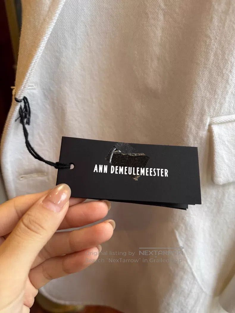 Ann Demeulemeester Ann Demeulemeester White Tie-Waist Loose Fit Suit Jacket Size S / US 4 / IT 40 - 4 Thumbnail