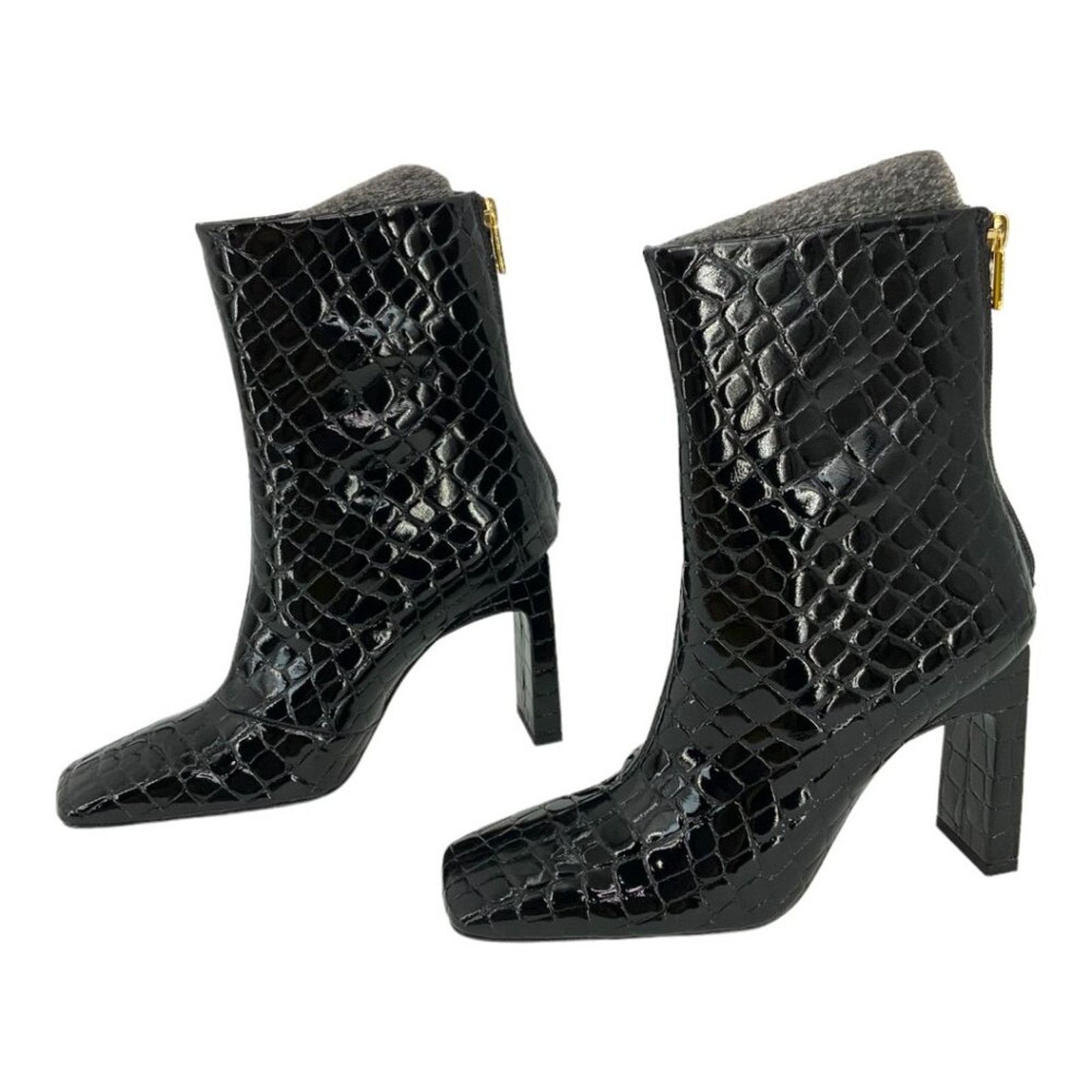 Good American Good American Black Embossed Booties Size 5 NWT $249 MSRP Size US 5 / IT 35 - 5 Thumbnail