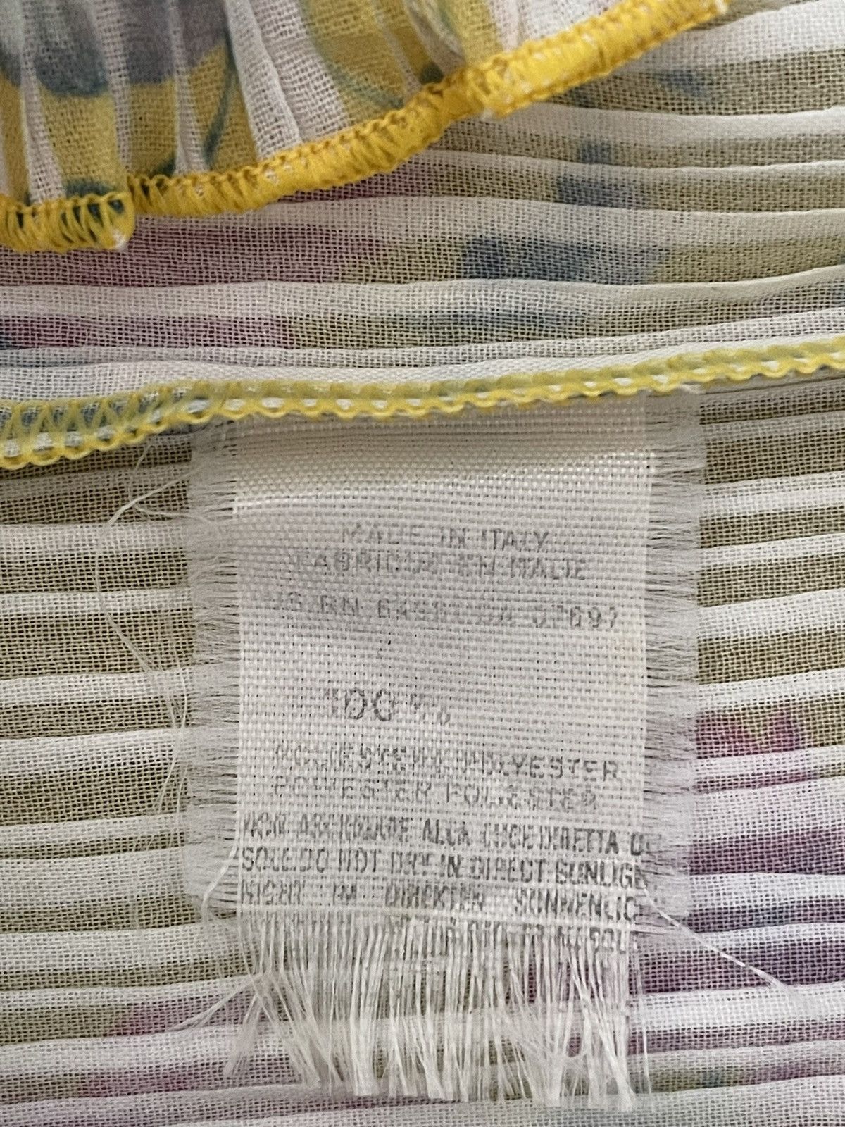 Sisley Sisley Pleated Dress Yellow Floral Size S / US 4 / IT 40 - 5 Thumbnail