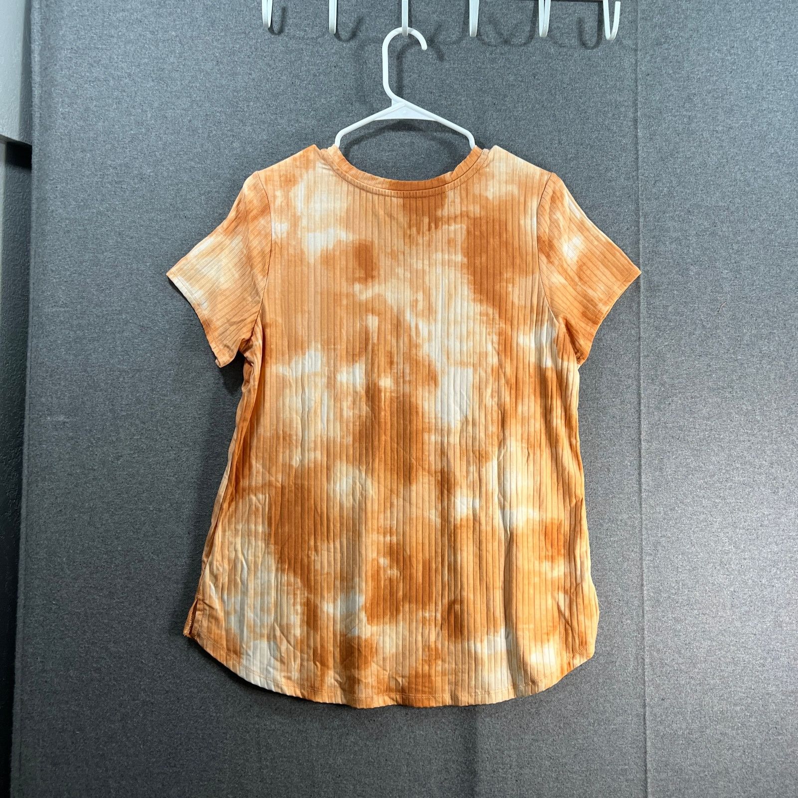 Other Cuddl Duds Wide Rib V-Neck Tee w/ Side Slits Ochre Size M / US 6-8 / IT 42-44 - 2 Thumbnail