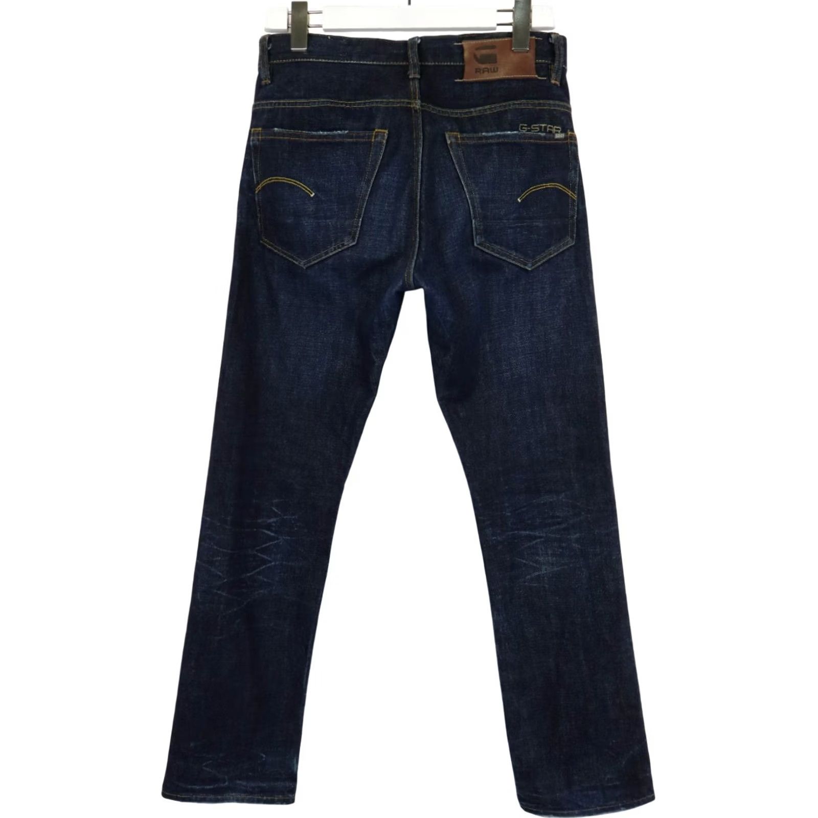 G-Star G-STAR 3301 Straight Jeans Men W30/L32 Button Fly Navy Dark Blue Jeans Size US 30 / EU 46 - 2 Thumbnail