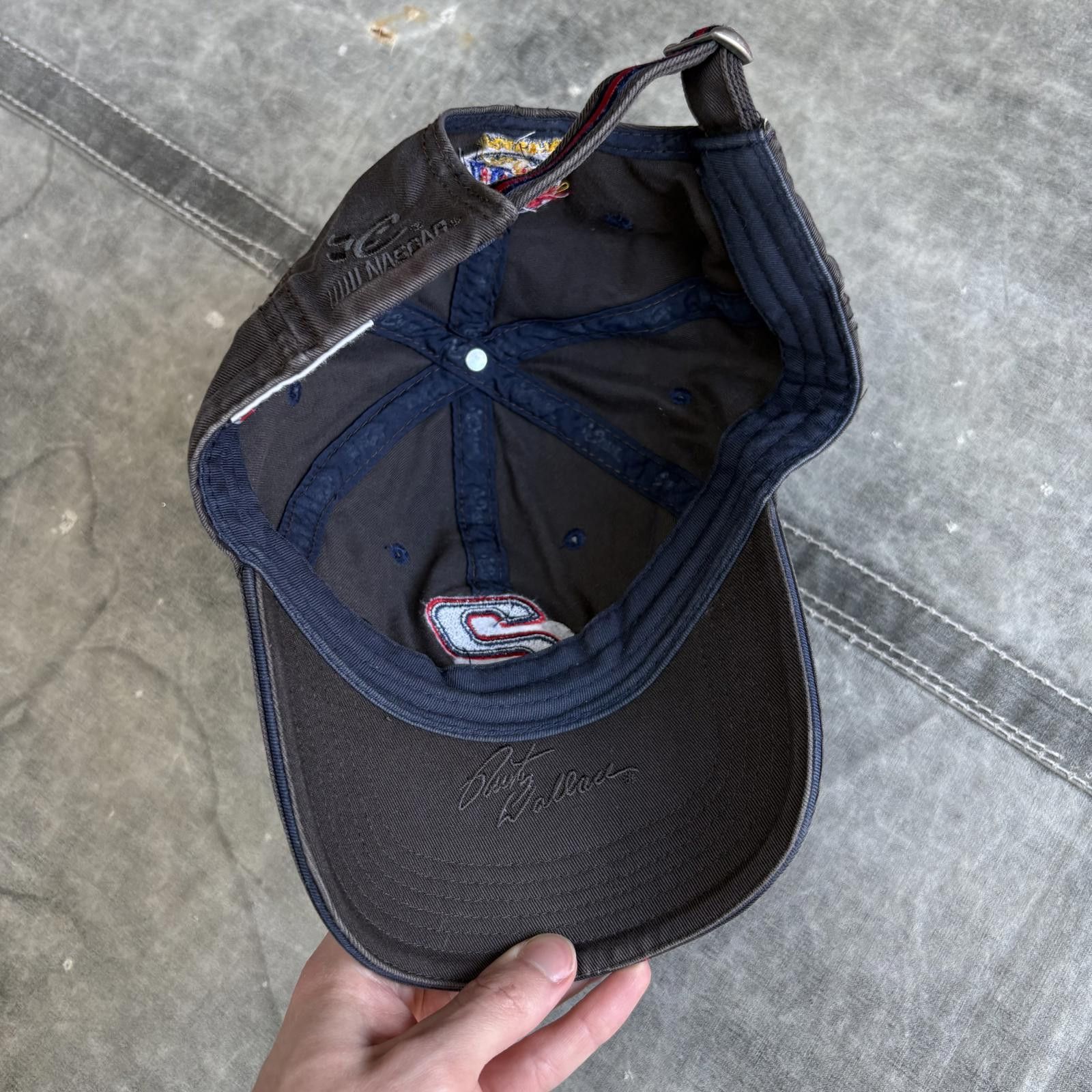 NASCAR Vintage Y2K Rusty Wallace Miller Lite Beer Grunge NASCAR Hat Size ONE SIZE - 3 Thumbnail