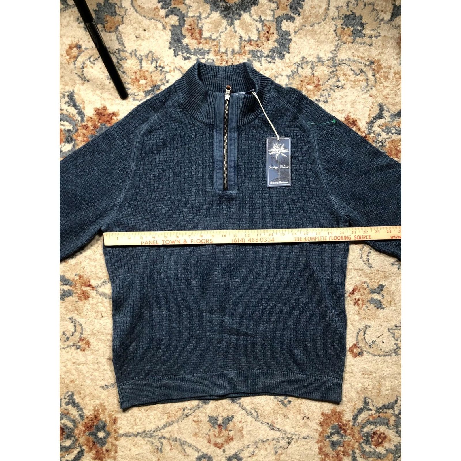 Tommy Bahama Tommy Bahama Sweater Mens M Blue Sundream Half Zip Mock Neck Pullover Size US M / EU 48-50 / 2 - 7 Thumbnail